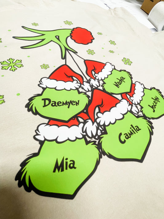 Grinch T-shirt with back design